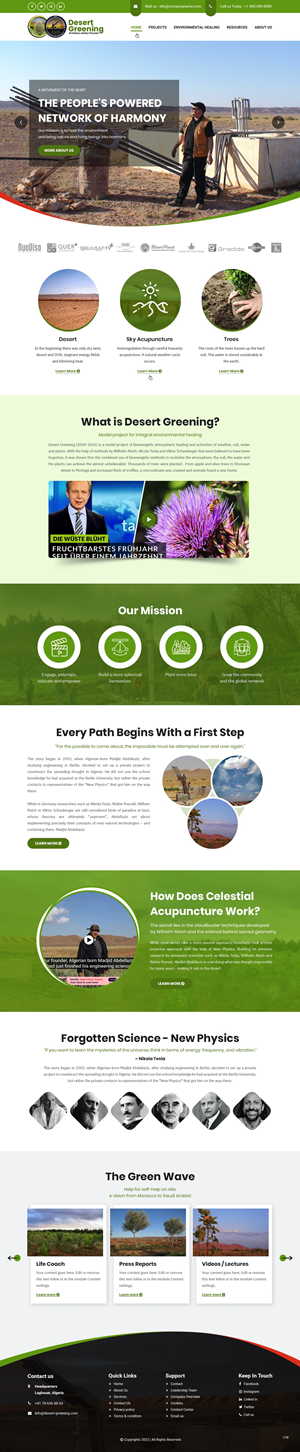 Relaunch our ecofriendly page to heal the planet! (German project!!!) | Web Design by pb