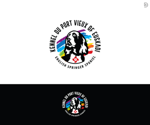 English Springer Spaniel - Kennel Du Port Vieux of Euskadi | Logo Design by D_Mantra
