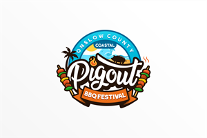 Onslow County Coastal Pigout BBQ Festival or Onslow County Coastal Pigout | Design de Logo par LUTNG.