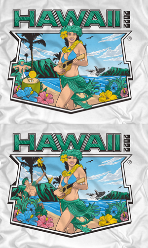 Hirsch Hawaii Shirt (MAUI) | T-Shirt-Design von Yakuza20