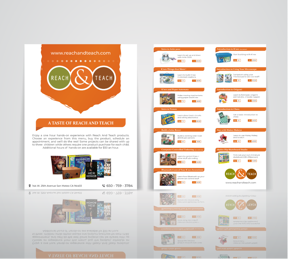 Diseño de Flyer por Owleria para Reach And Teach | Diseño #28872577