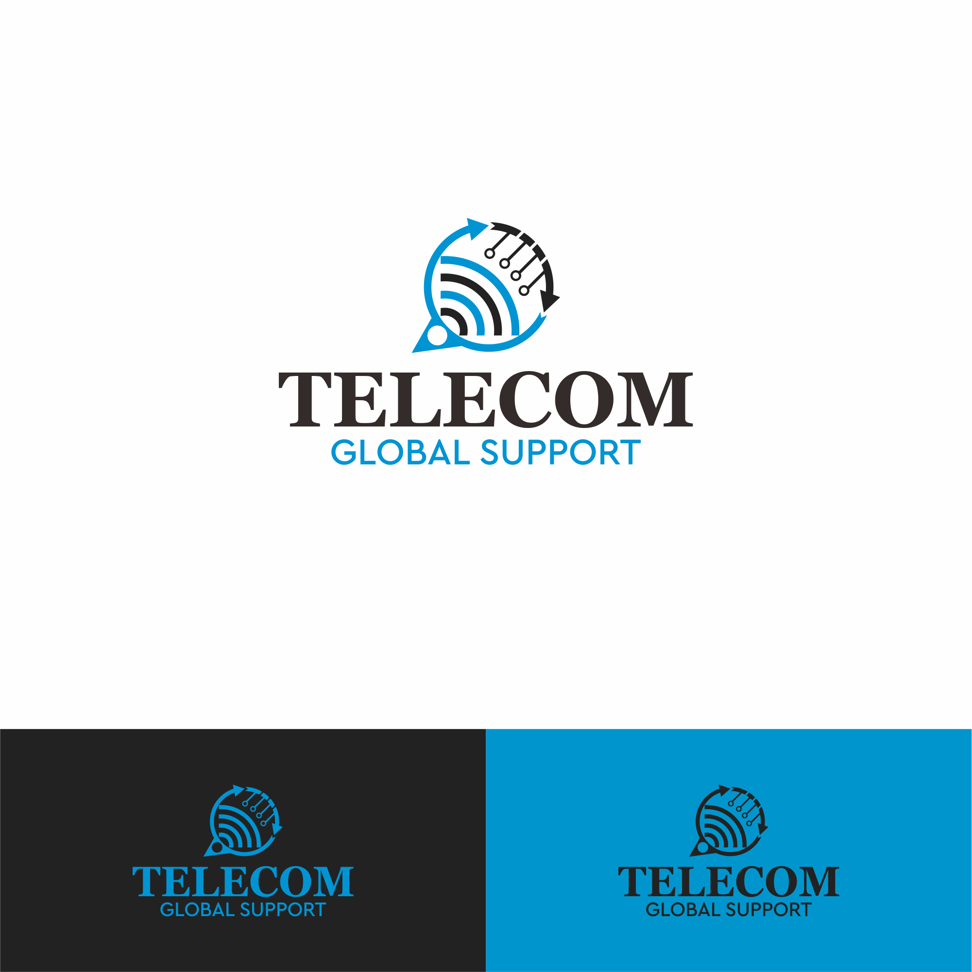 Logo Design by alitjuara for Telecom Global Support  | Design #28888290