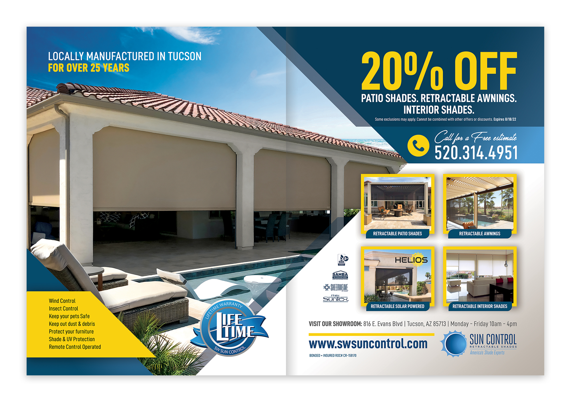 Advertisement Design by ELOISE LIND for Sun Control Retractable Shades | Design #28898641