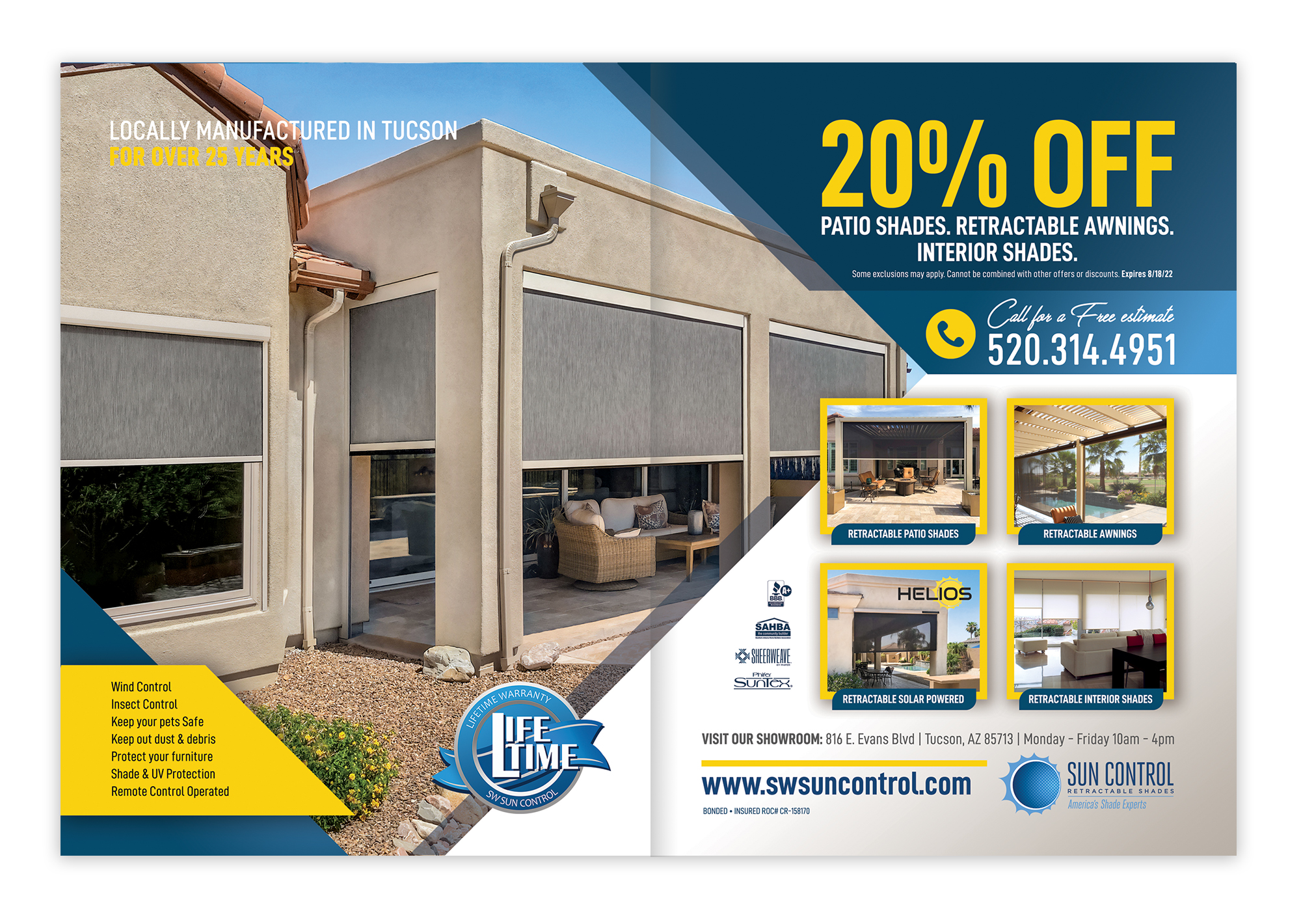 Advertisement Design by ELOISE LIND for Sun Control Retractable Shades | Design #28898643