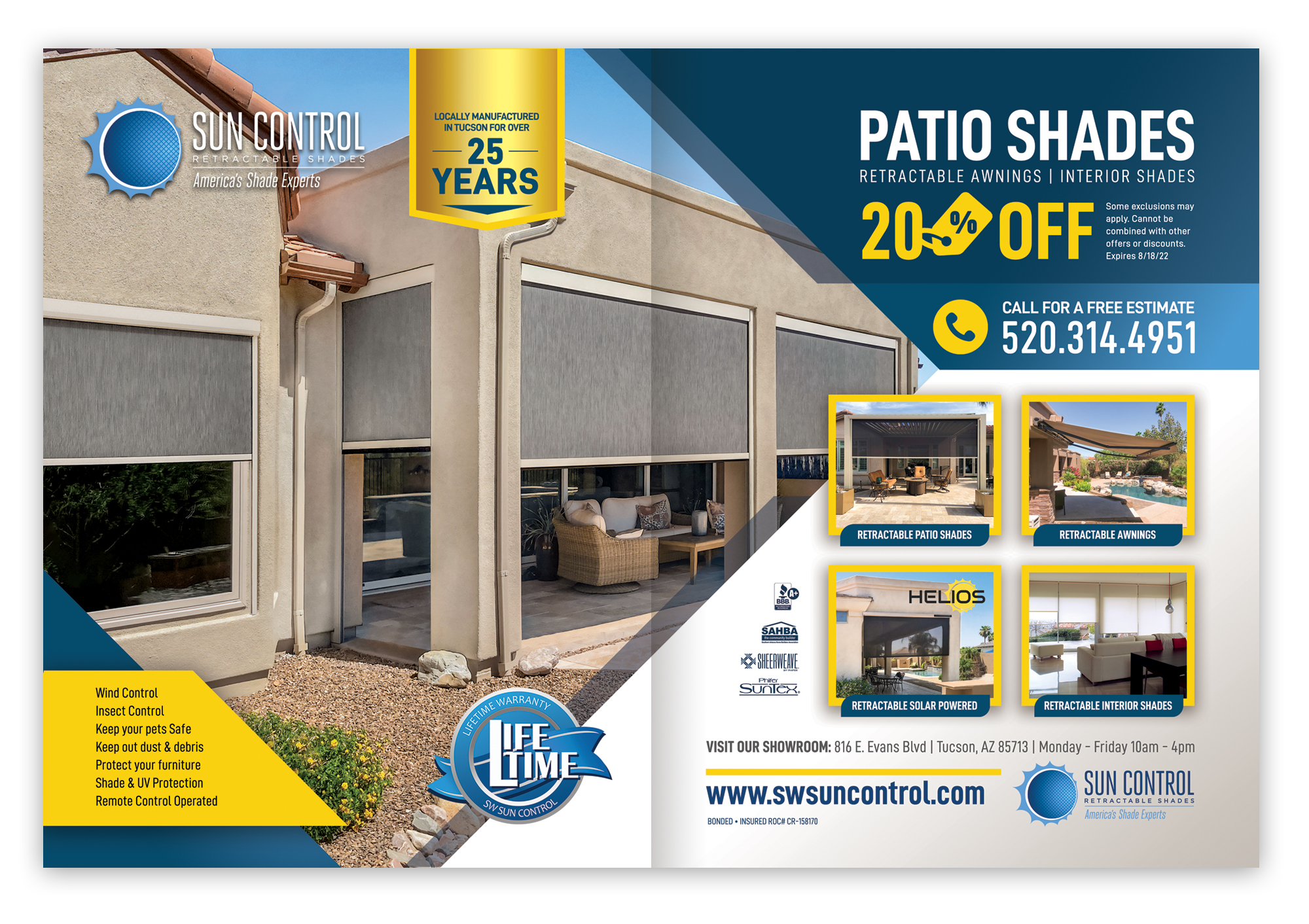 Advertisement Design by ELOISE LIND for Sun Control Retractable Shades | Design #28910414