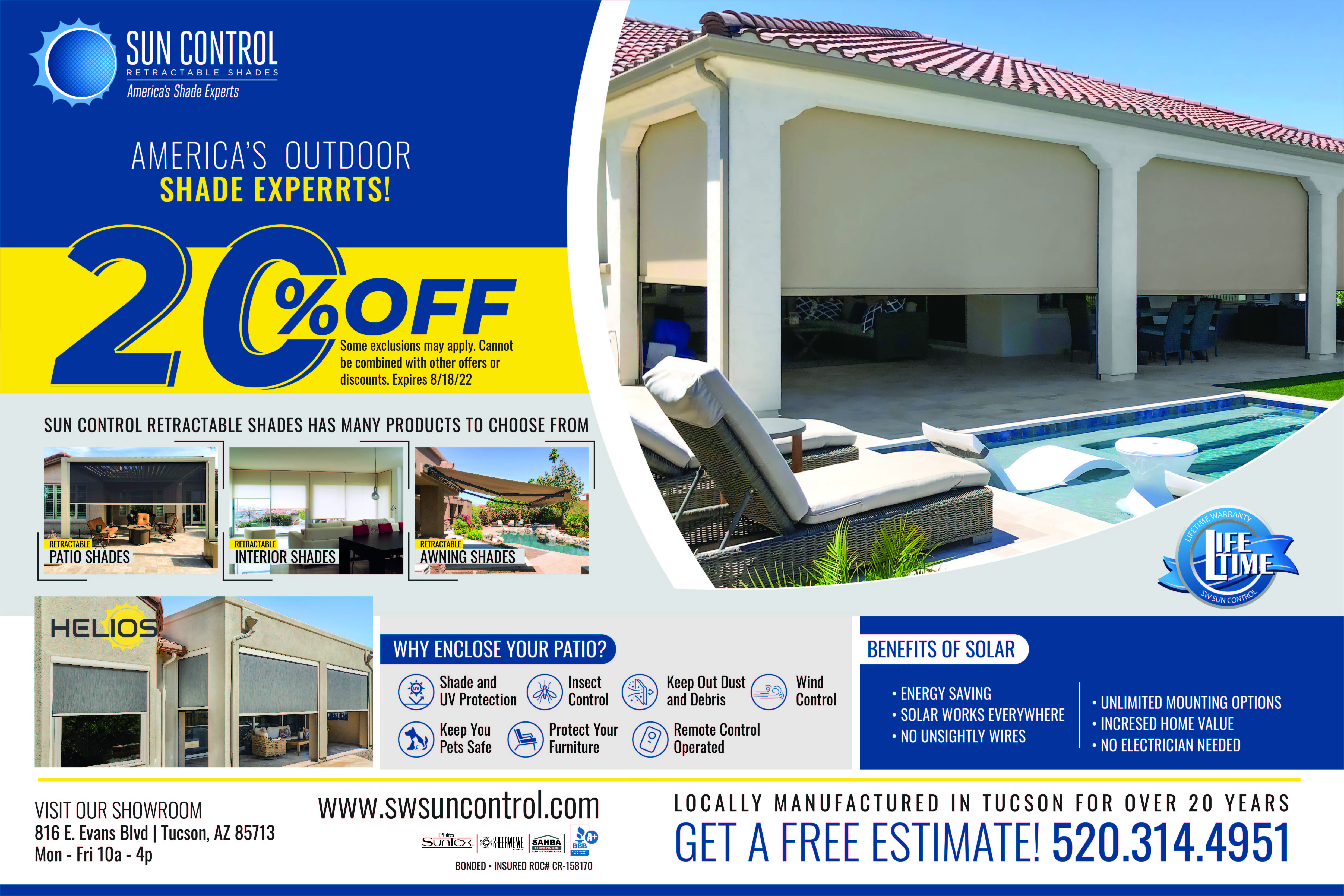 Advertisement Design by yugcreativeart for Sun Control Retractable Shades | Design #28927984