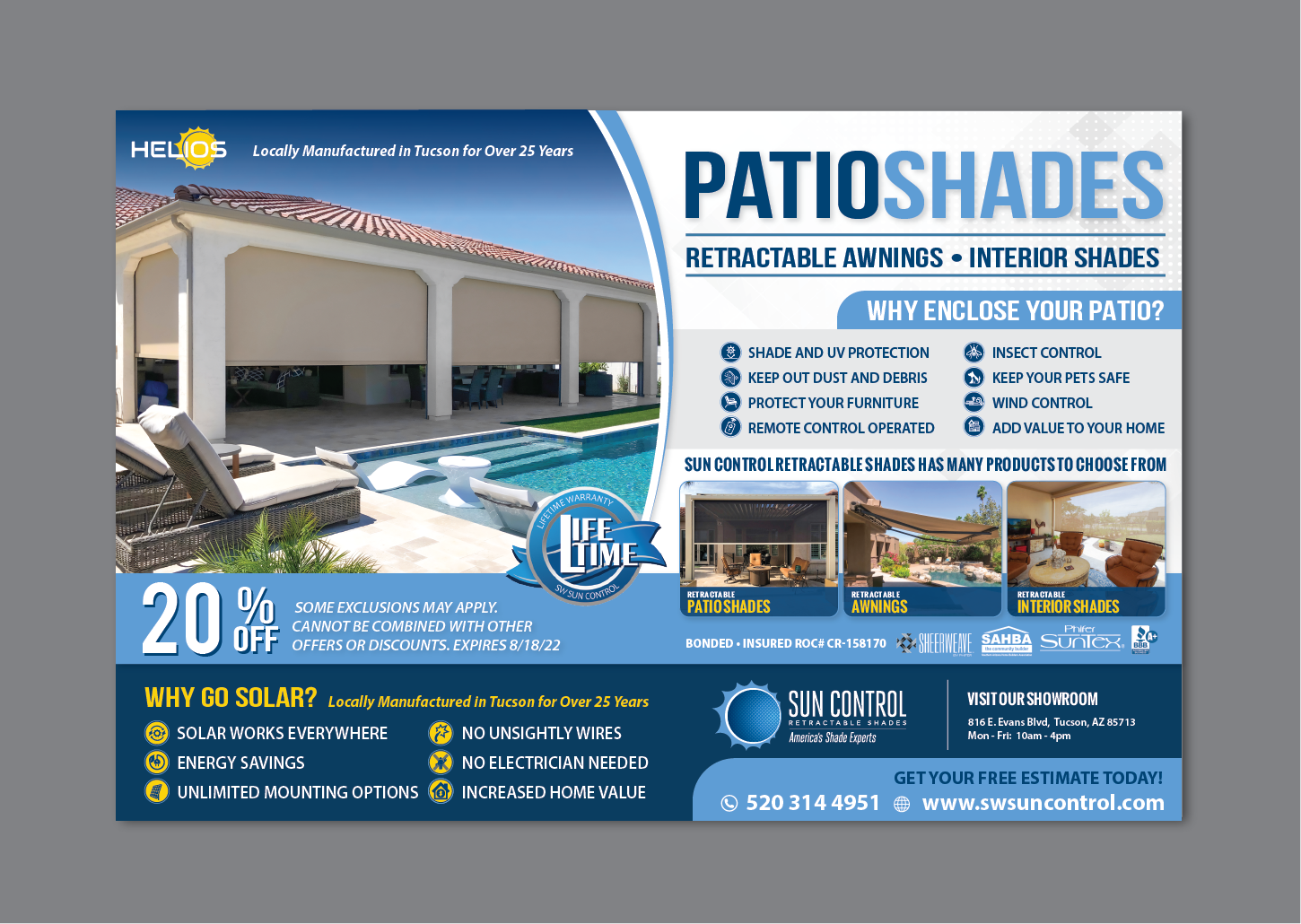 Advertisement Design by alex989 for Sun Control Retractable Shades | Design #28905990