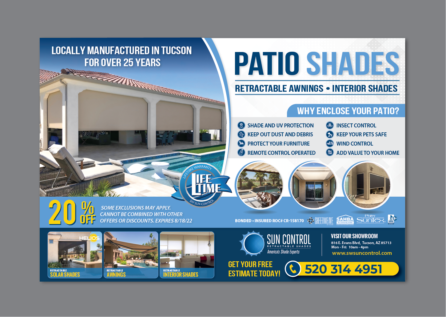 Advertisement Design by alex989 for Sun Control Retractable Shades | Design #28910664