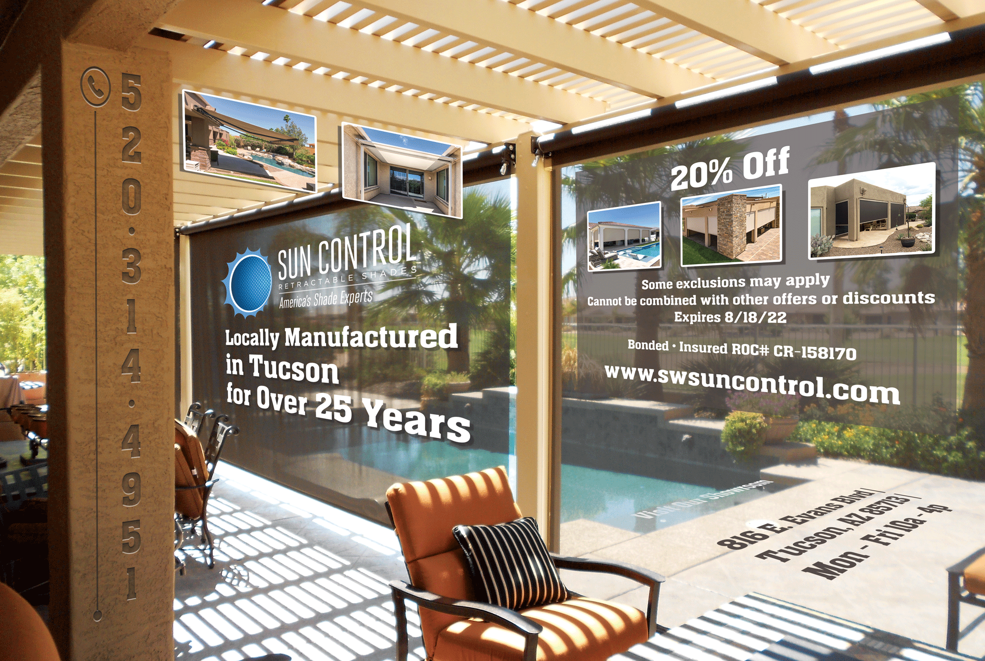 Advertisement Design by LeonFX for Sun Control Retractable Shades | Design #28880397