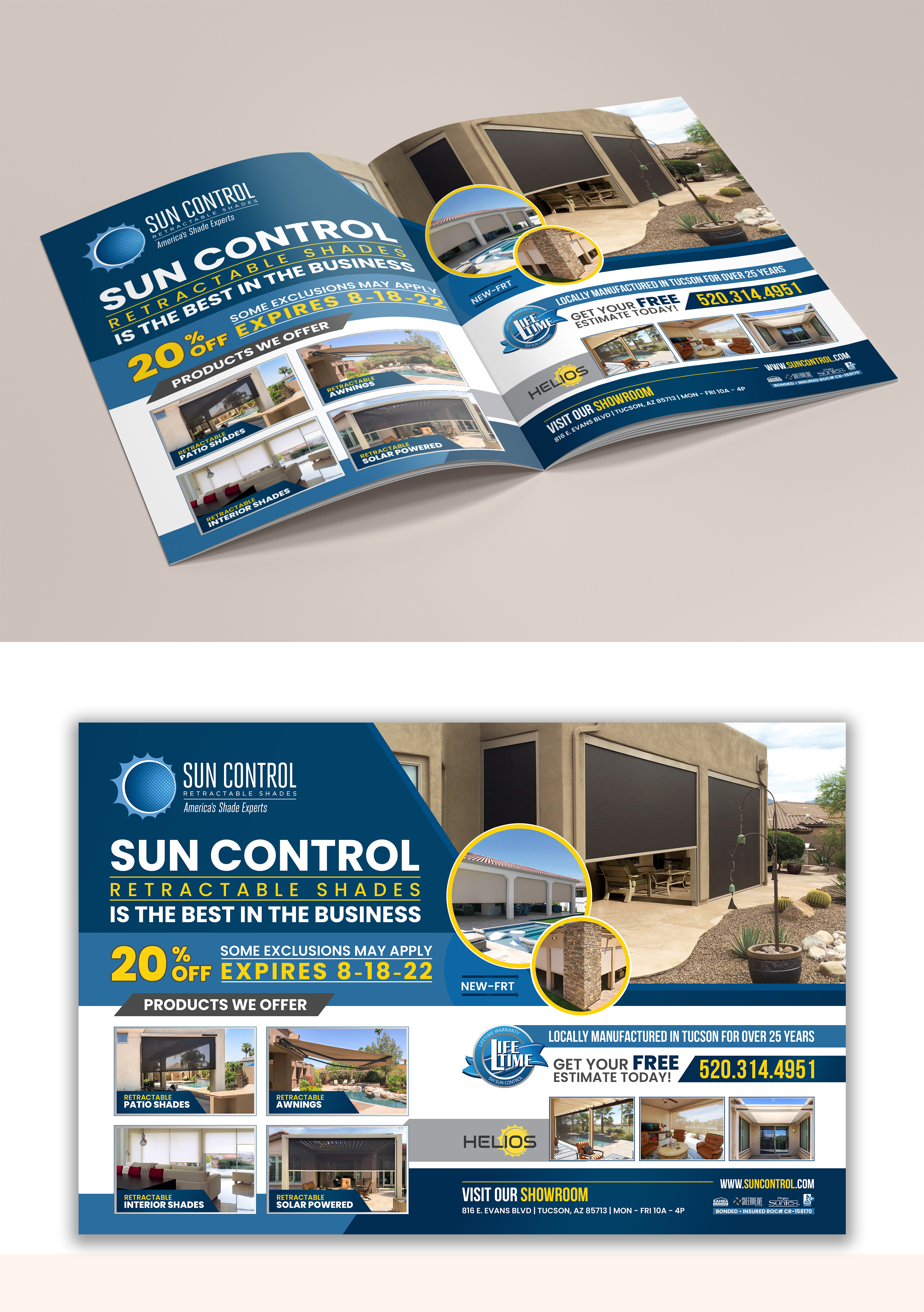 Advertisement Design by debdesign for Sun Control Retractable Shades | Design #28875273