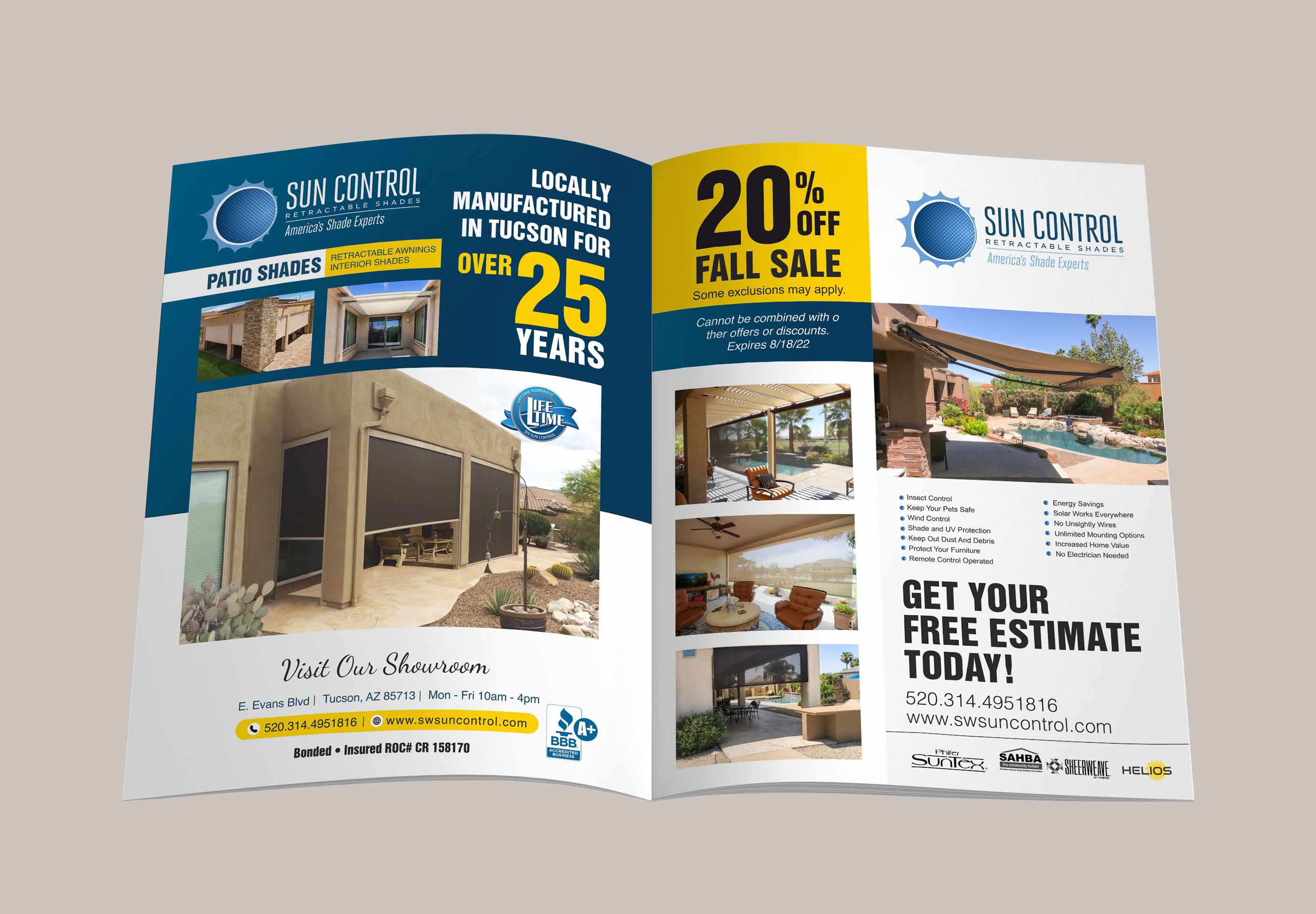 Advertisement Design by Happy18 for Sun Control Retractable Shades | Design #28878098