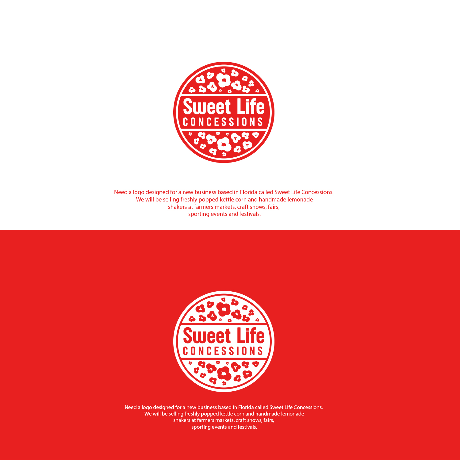 Logo Design by nzdesigners for Sweet Life Concessions LLC | Design #28880485