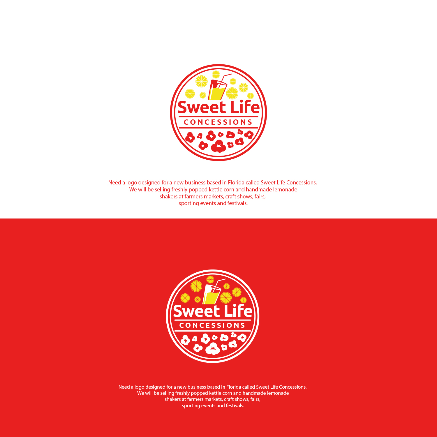 Logo Design by nzdesigners for Sweet Life Concessions LLC | Design #28880486