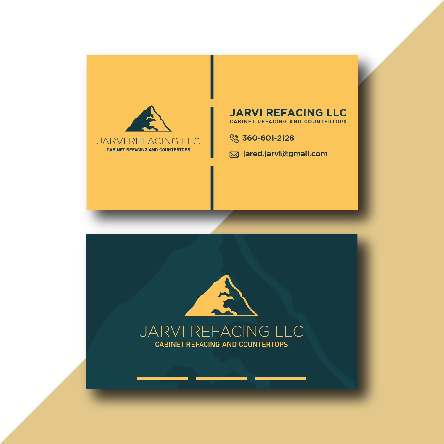 Business Card Design by S.H Designs for Jarvi Refacing LLC | Design #28878380