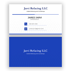 Diseño de Tarjeta de Presentación por DeriMH para Jarvi Refacing LLC | Diseño: #28875726