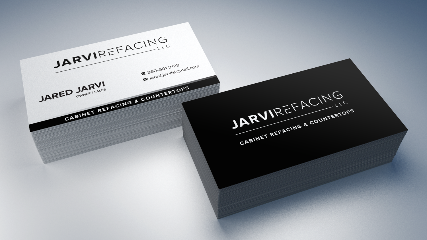 Diseño de Tarjeta de Presentación por H4R5Z para Jarvi Refacing LLC | Diseño #28875169