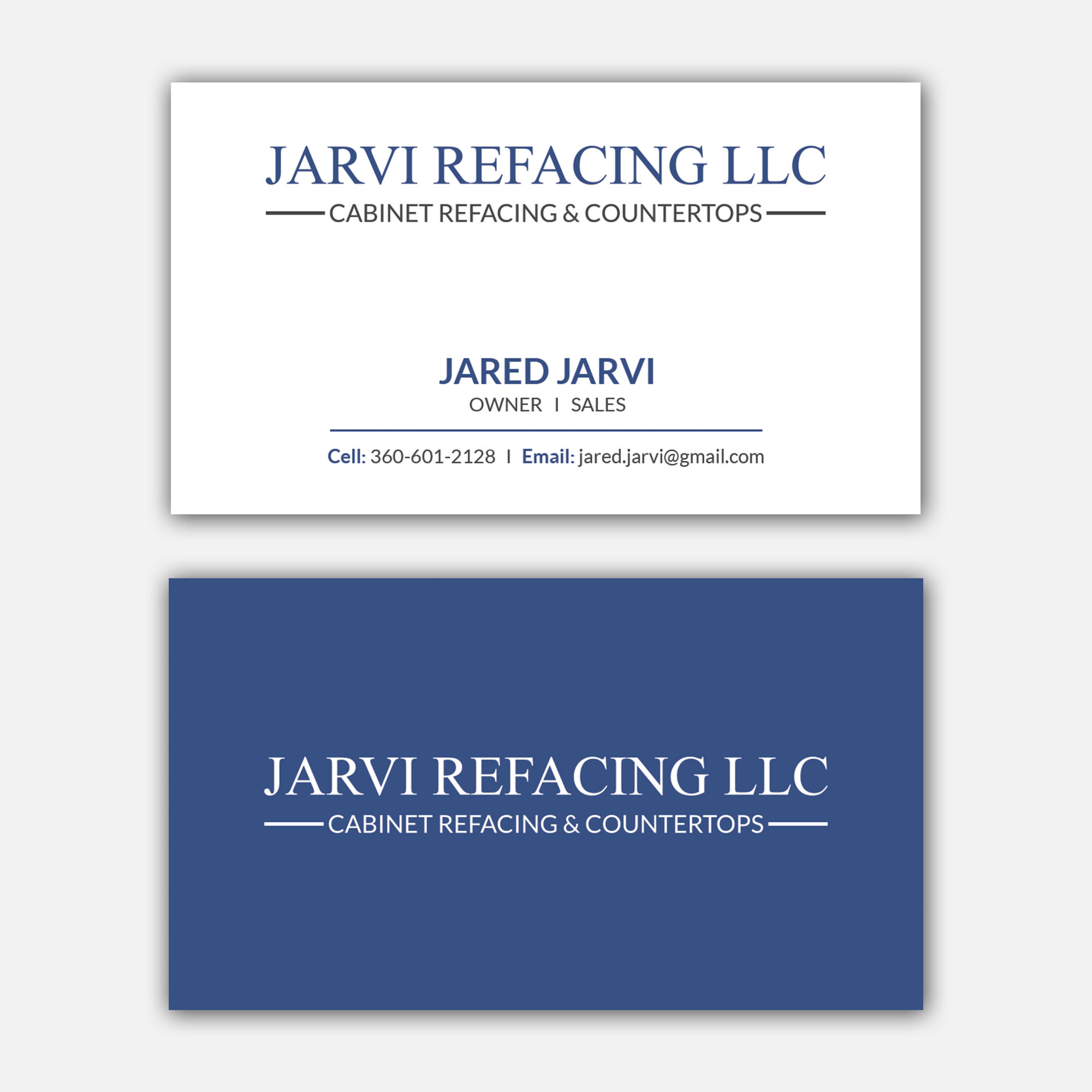 Design de Carte de Visite par T.R pour Jarvi Refacing LLC | Design #28876912