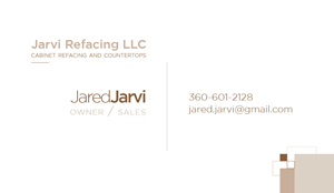 Business Card Design by Inaaina for Jarvi Refacing LLC | Design #28875704