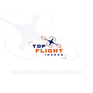 "TopFlight Images" - is the main logo design. Under the logo can be added in smaller type - "Aerial & Real Estate Photography"  | Logo Design by JTdsign