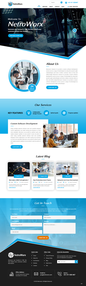 Wordpress Design by pb for Netroworx | Design: #28890510