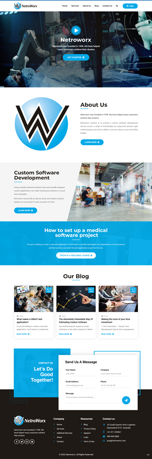 Wordpress Design by pb for Netroworx | Design: #28890511