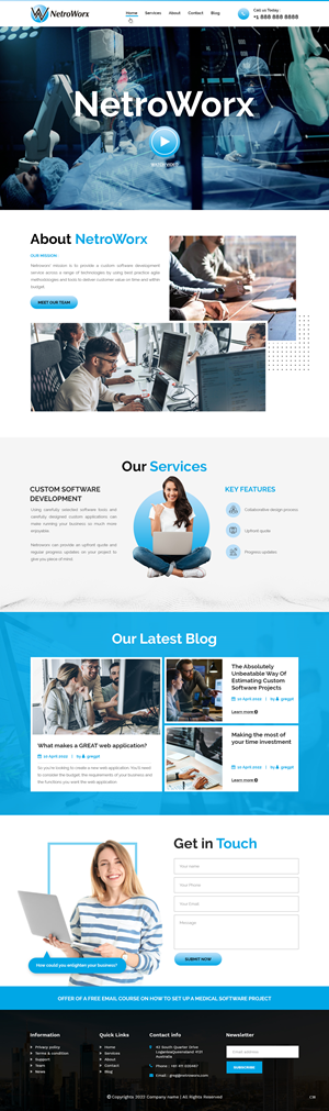 Wordpress Design by pb for Netroworx | Design: #28890512