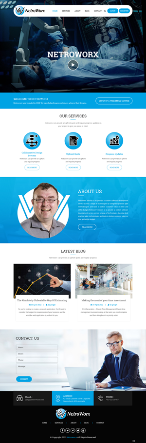 Wordpress Design by pb for Netroworx | Design: #28890513