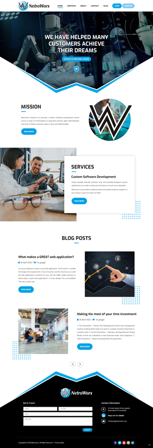 Wordpress Design by pb for Netroworx | Design: #28890514