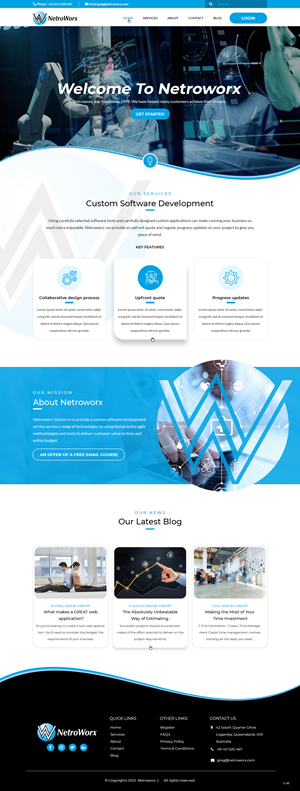 Wordpress Design by pb for Netroworx | Design: #28890516