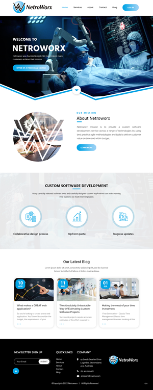 Wordpress Design by pb for Netroworx | Design: #28890517