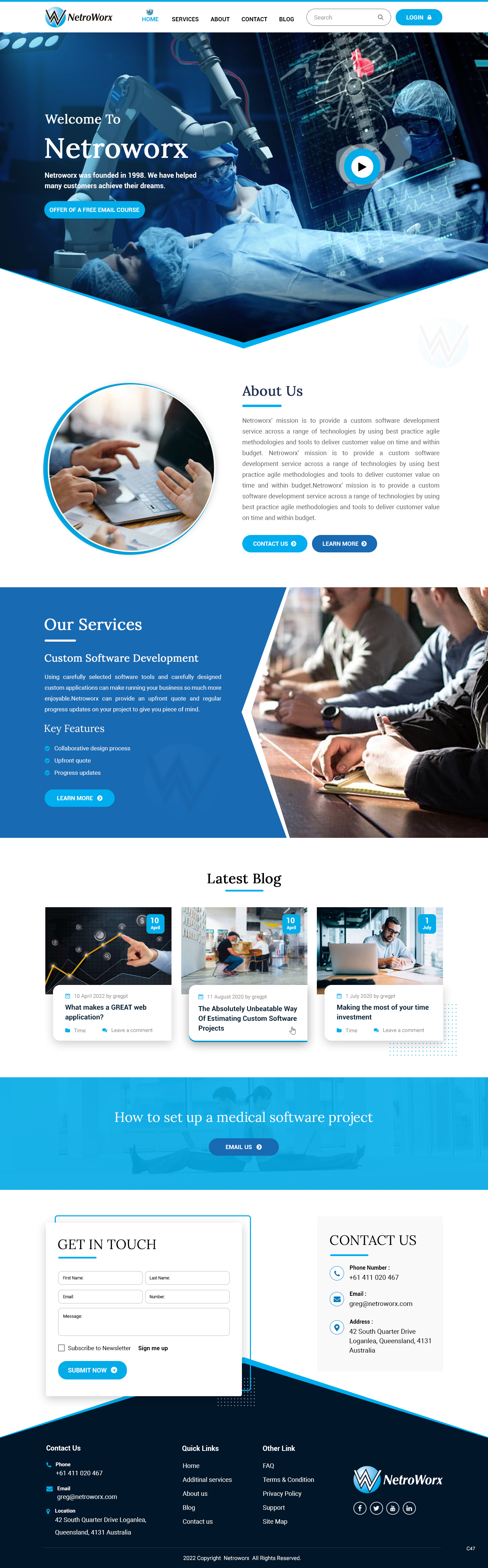 Wordpress Design by pb for Netroworx | Design #28890519
