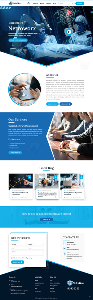 Wordpress Design by pb for Netroworx | Design: #28890519