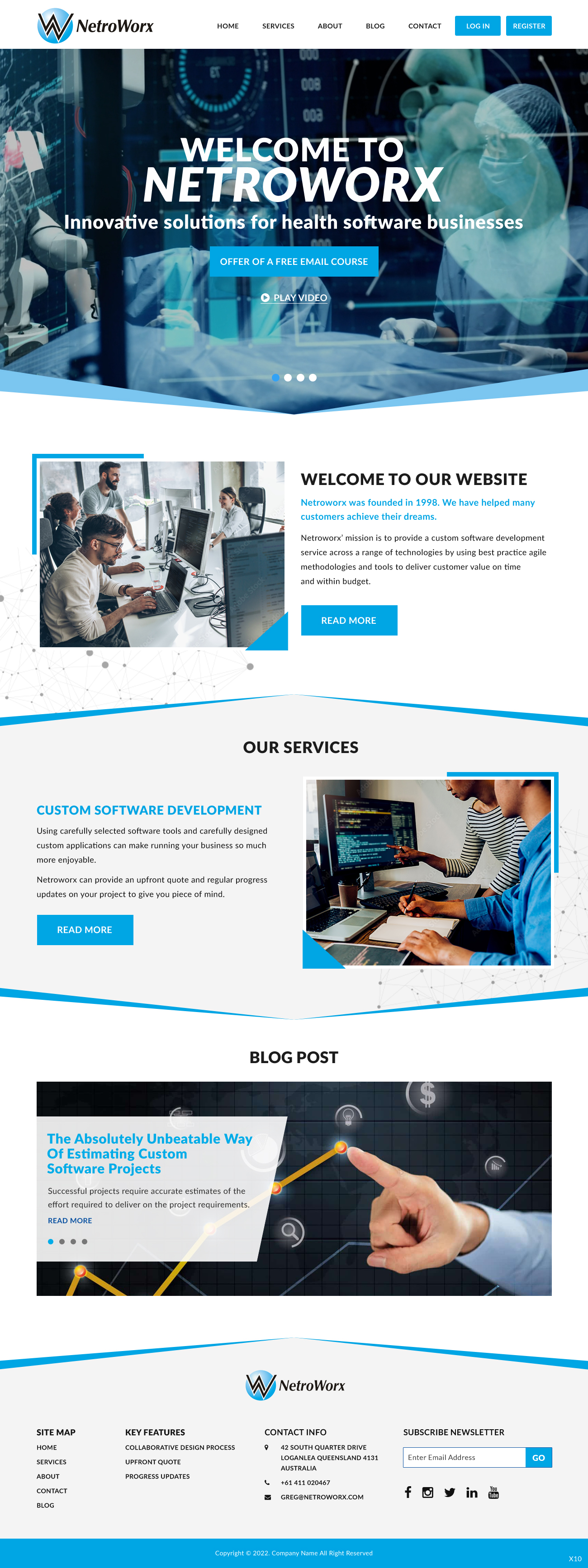 Wordpress Design by pb for Netroworx | Design #28890521