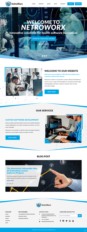 Wordpress Design by pb for Netroworx | Design: #28890521