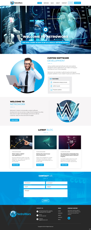 Wordpress Design by pb for Netroworx | Design: #28890522