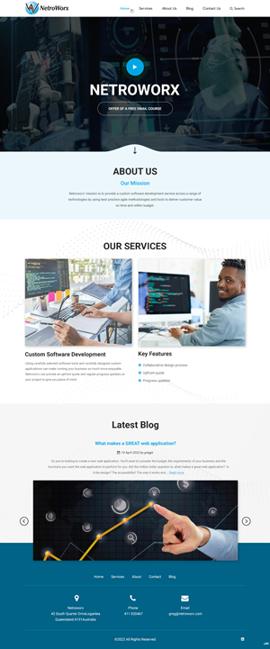 Wordpress Design by pb for Netroworx | Design: #28896267