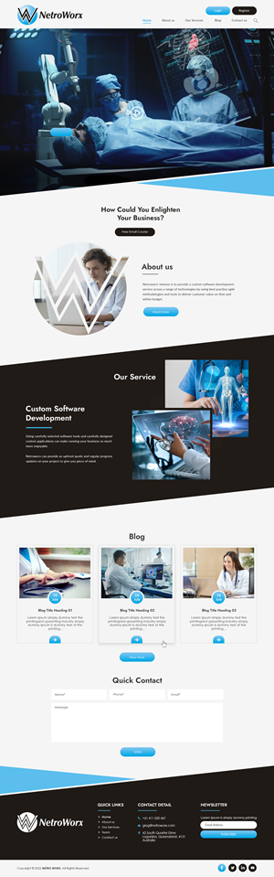 Wordpress Design by bdesigner9 for Netroworx | Design: #28894444