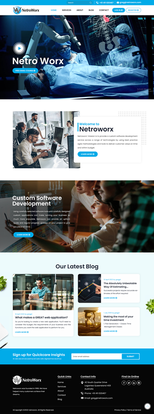 Wordpress Design by Titan Eagle for Netroworx | Design: #28890911