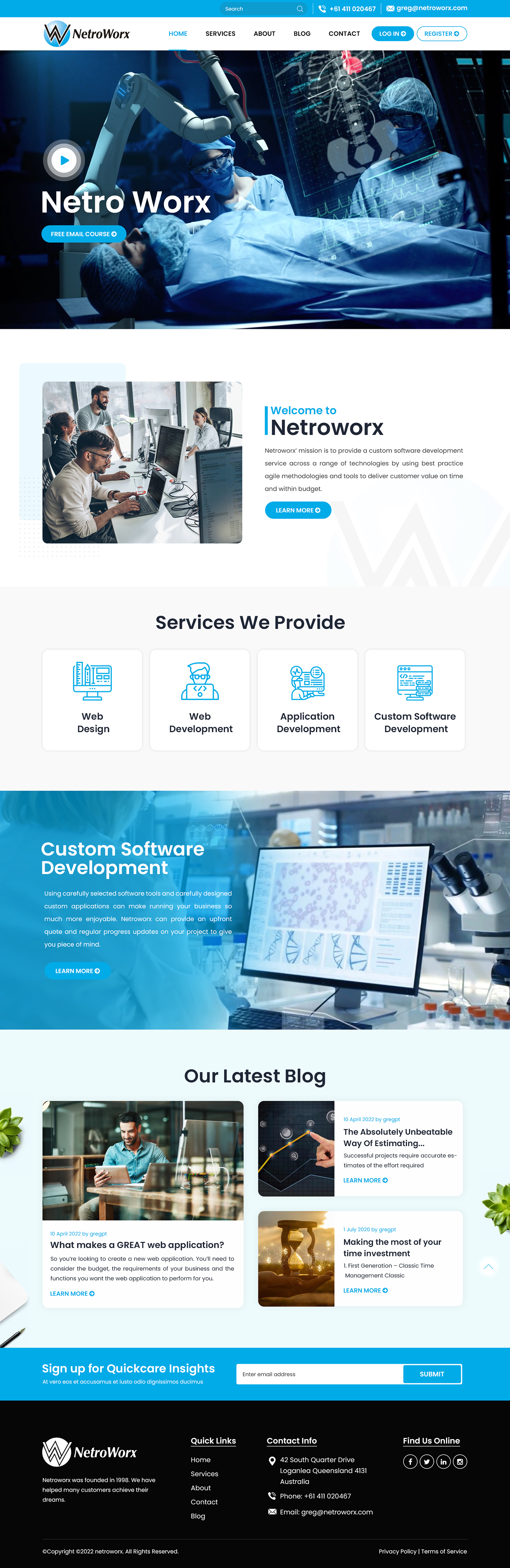 Wordpress Design by Titan Eagle for Netroworx | Design #28891058