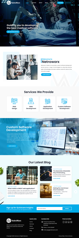 Wordpress Design by Titan Eagle for Netroworx | Design: #28895621
