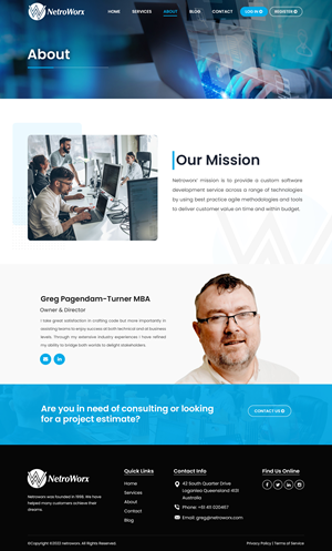 Wordpress Design by Titan Eagle for Netroworx | Design: #28921929