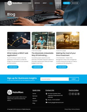 Wordpress Design by Titan Eagle for Netroworx | Design: #28921931