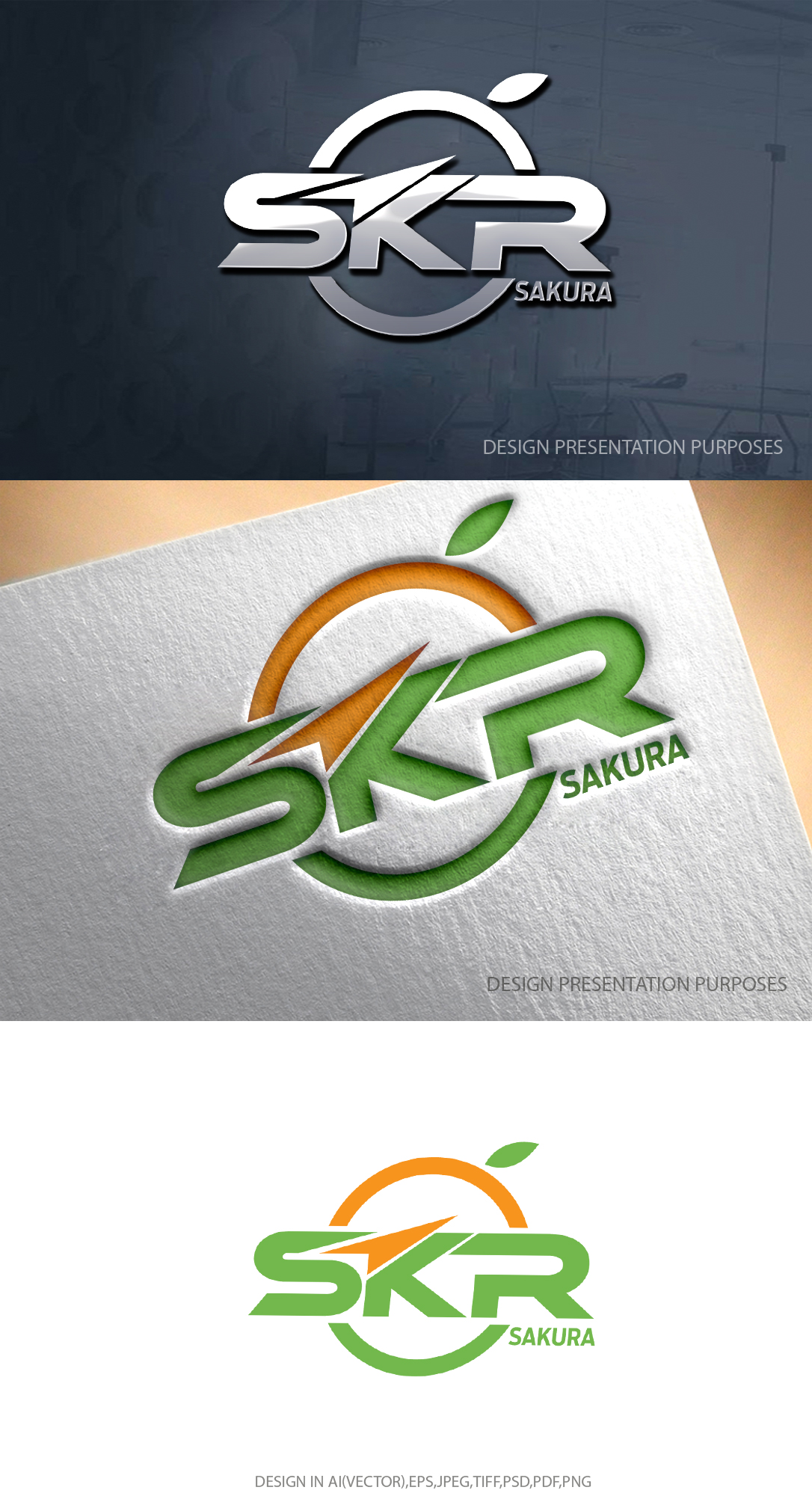 Diseño de Logo por graphicevolution para SAKURA ( SKR) | Diseño #28887888