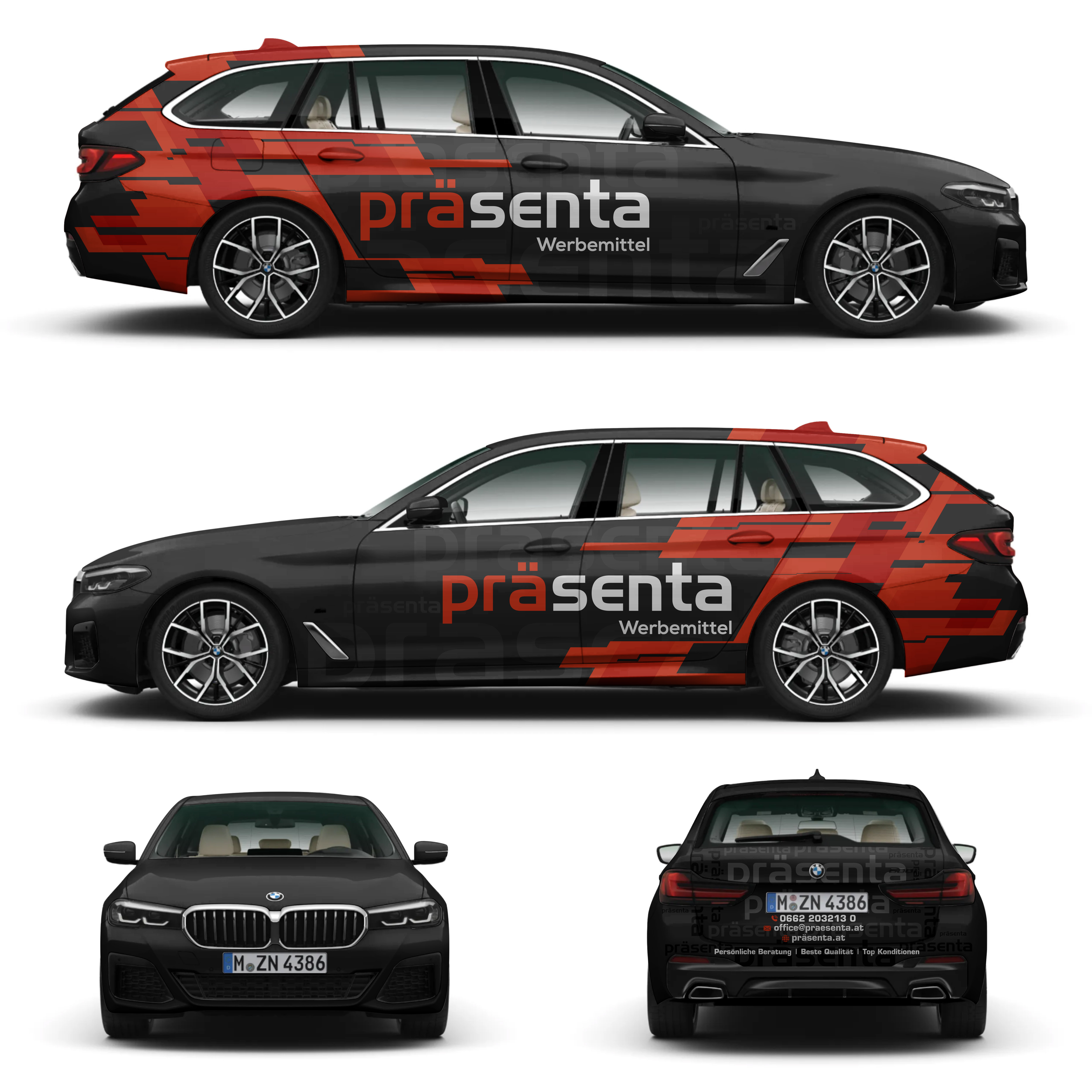 Car Wrap Design by Aricaturrash69 for präsenta | Design #28906267