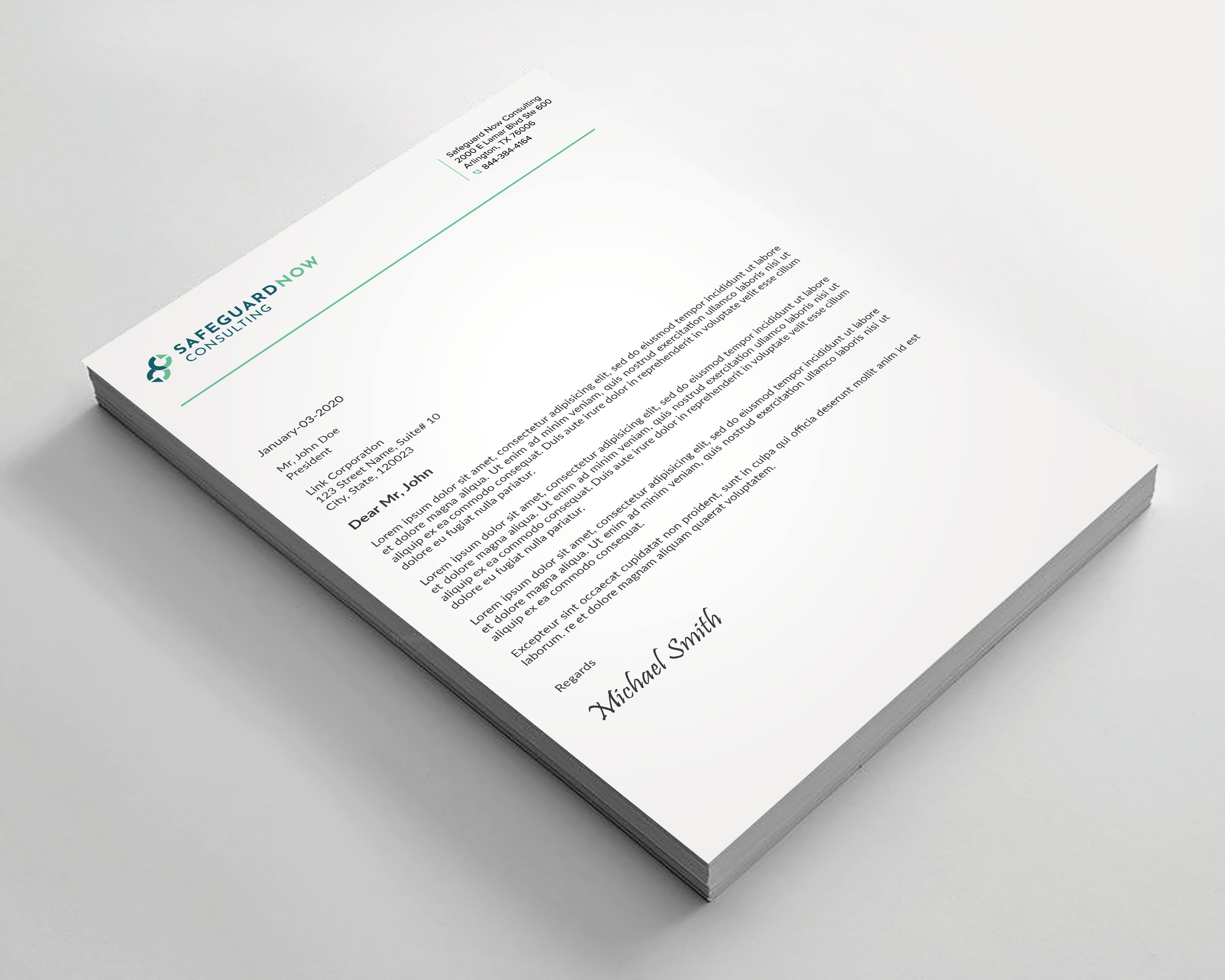 Letterhead Design by sadikul islam for Safeguard Now Consulting | Design #28905158