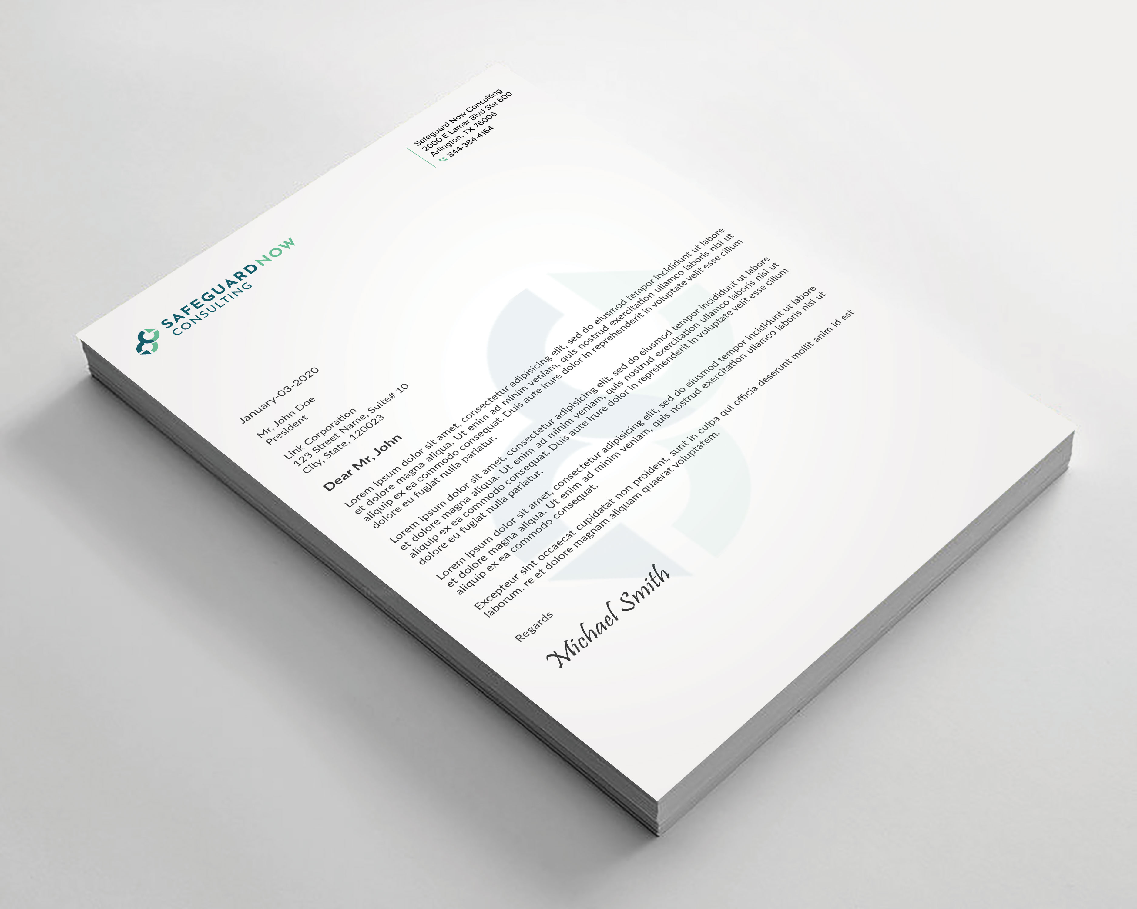 Letterhead Design by sadikul islam for Safeguard Now Consulting | Design #28905173