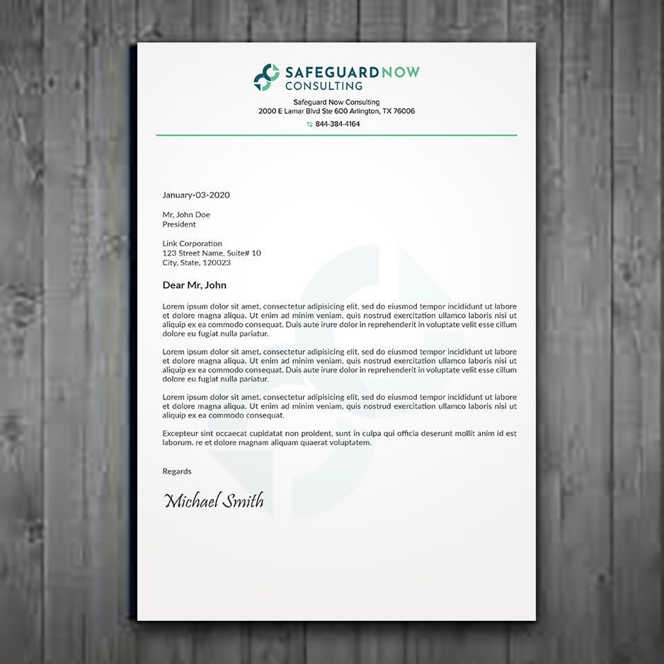 Letterhead Design by sadikul islam for Safeguard Now Consulting | Design #28905176