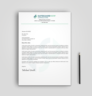 Design En-Tête par sadikul islam pour Safeguard Now Consulting | Design : #28905178