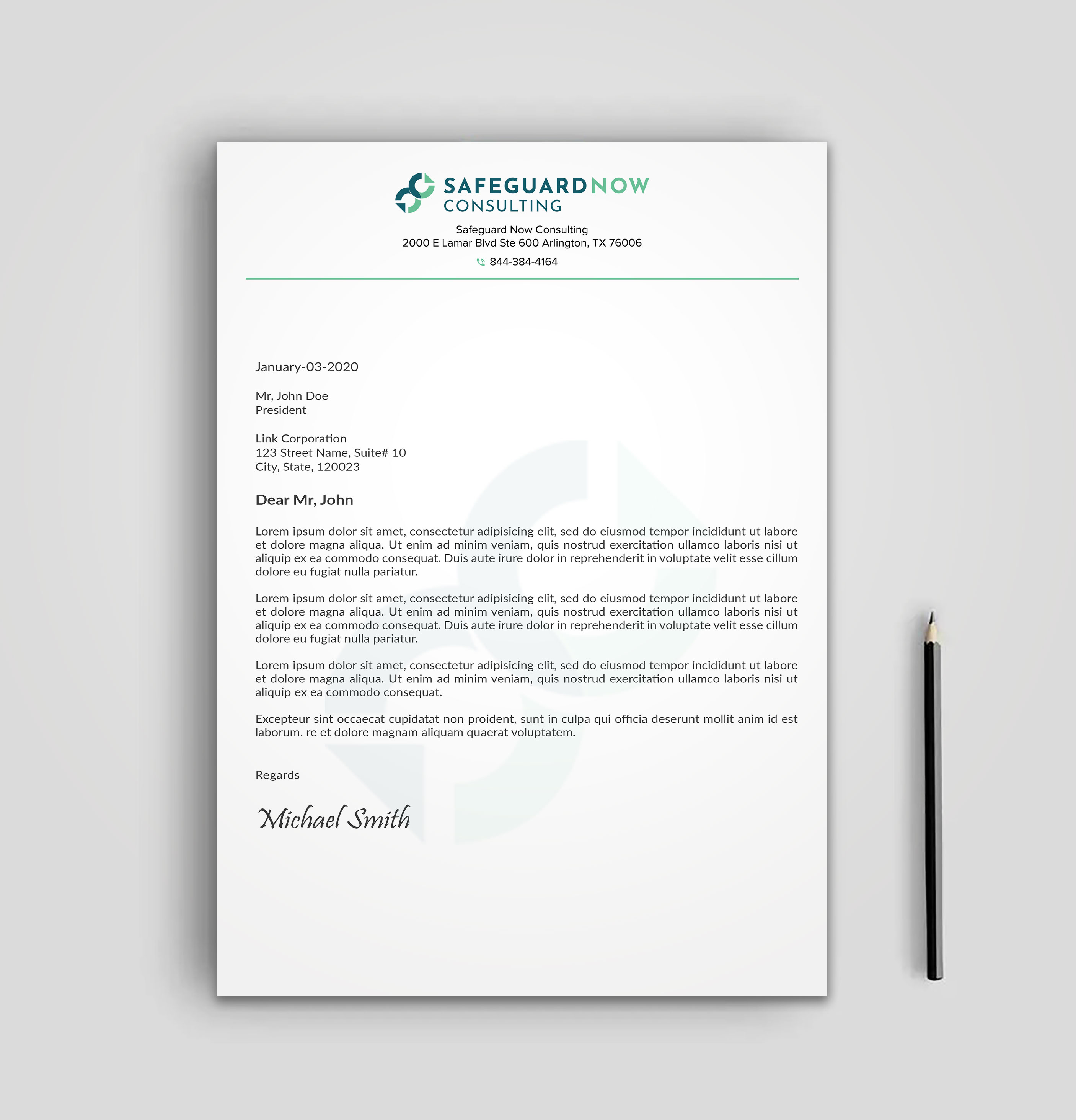 Letterhead Design by sadikul islam for Safeguard Now Consulting | Design #28905180