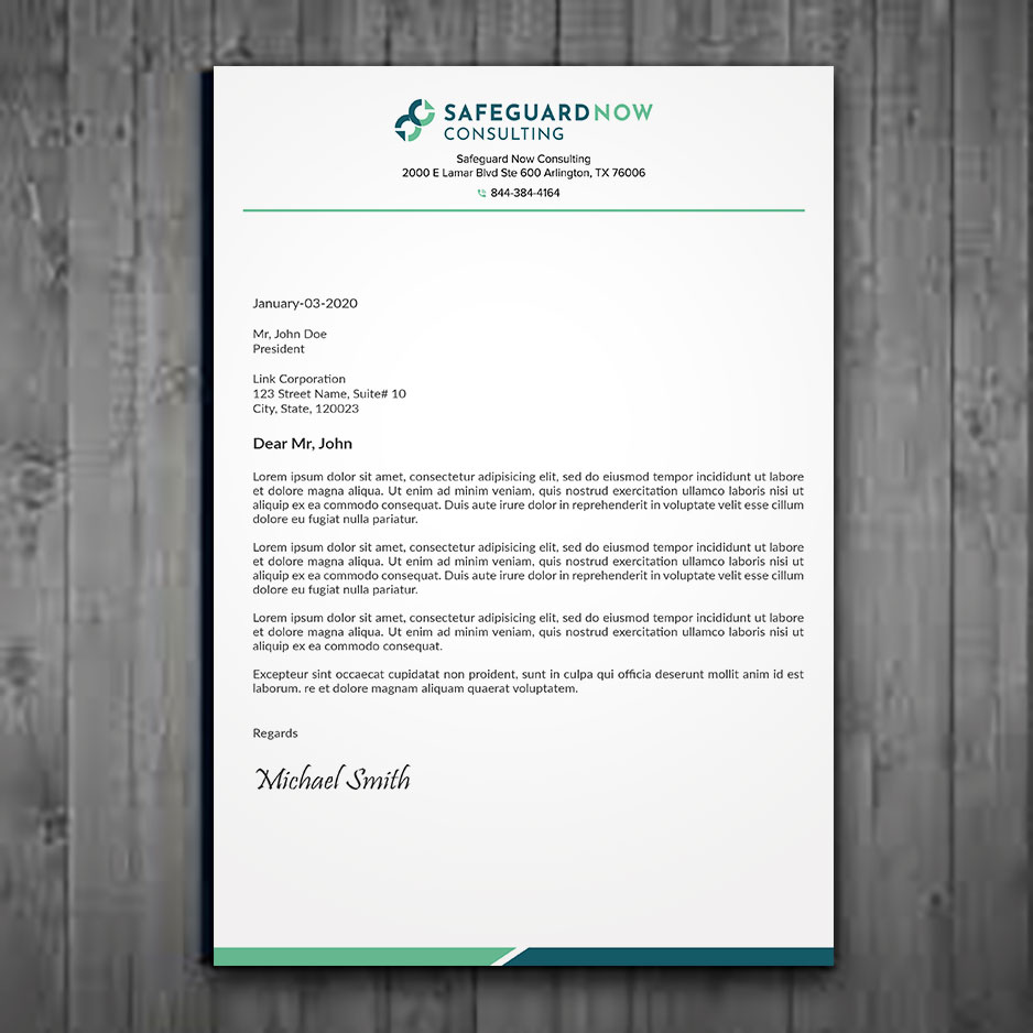 Letterhead Design by sadikul islam for Safeguard Now Consulting | Design #28905198
